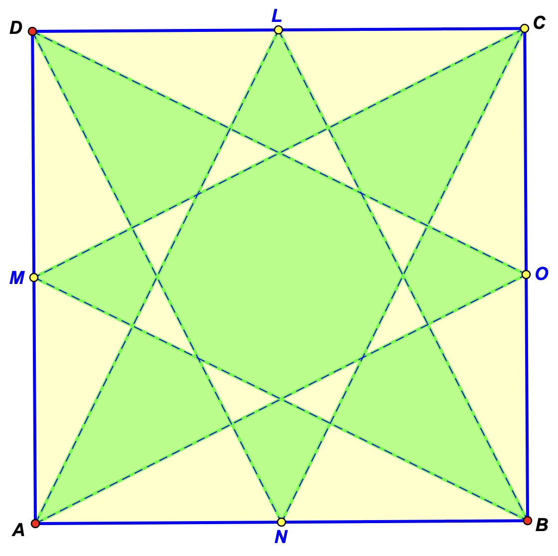 crossed octagon area
